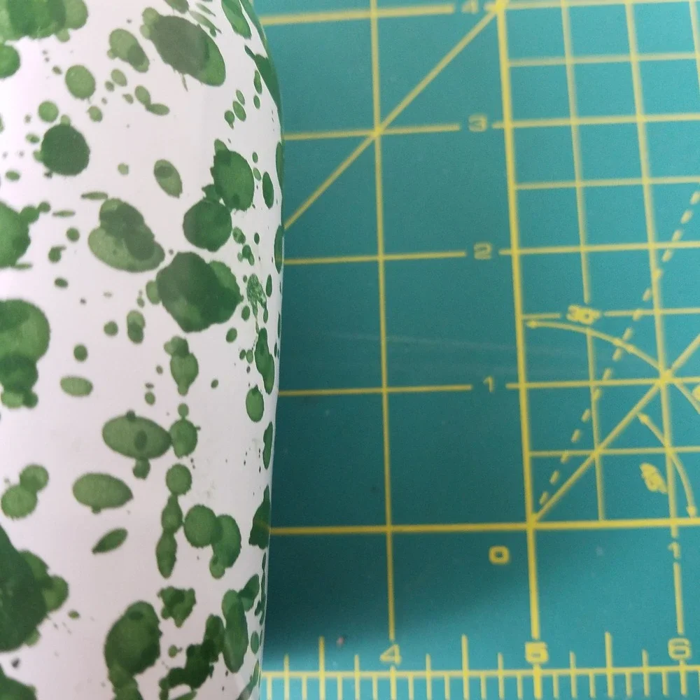 Green Splatter bud Vase Jug‎ with Handle Decorative Ceramic Pitcher country